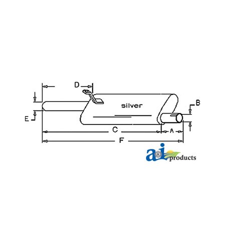 A & I Products MUFFLER 30" x10" x9" A-C5NN5230AB